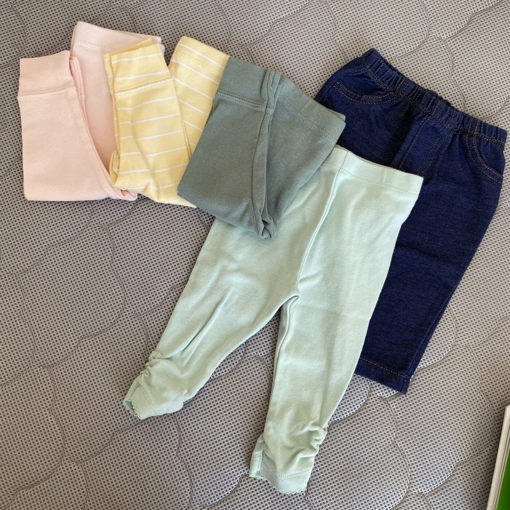 *NWOT* Baby Girls 0-3 month legging bundle